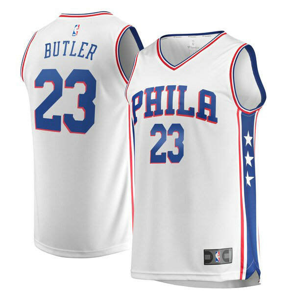Maillot nba Philadelphia 76ers Association Edition Homme Jimmy Butler 23 Blanc